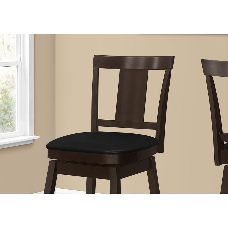 Monarch I 1230 Swivel Bar Stool - Espresso/Black IMAGE 3