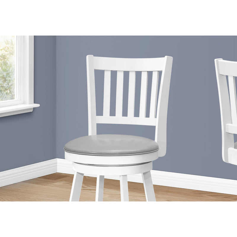 Monarch I 1239 Swivel Counter Stool - White/Grey IMAGE 3
