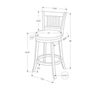 Monarch I 1239 Swivel Counter Stool - White/Grey IMAGE 5