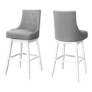 Monarch I 1243 Swivel Bar Stool - Grey/White IMAGE 1