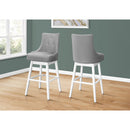 Monarch I 1243 Swivel Bar Stool - Grey/White IMAGE 2