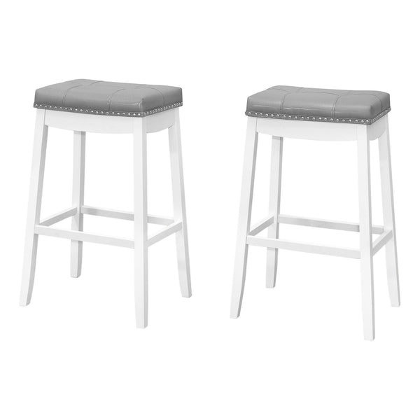 Monarch I 1262 Bar Stool - Grey/White IMAGE 1