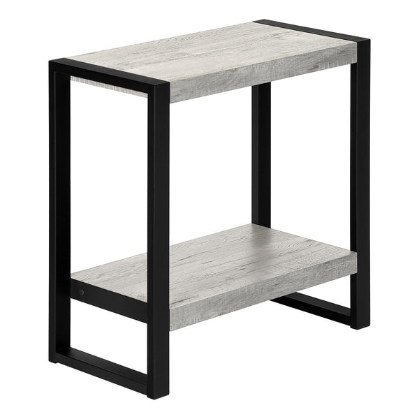 Monarch I 2857 Accent Table - Gray Reclaimed Wood-Look/Black Metal IMAGE 1