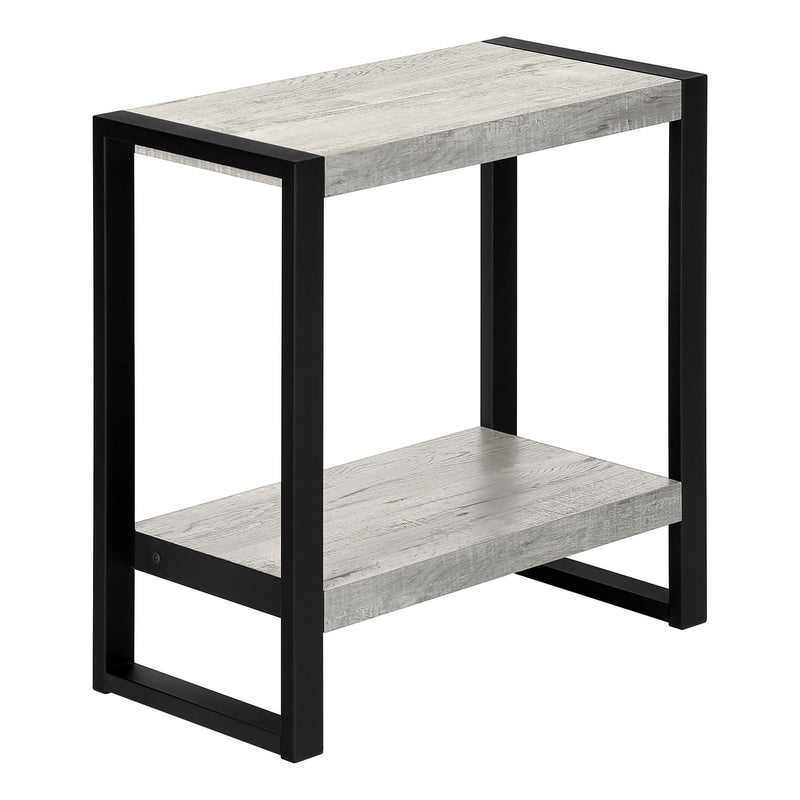 Monarch I 2857 Accent Table - Gray Reclaimed Wood-Look/Black Metal IMAGE 1