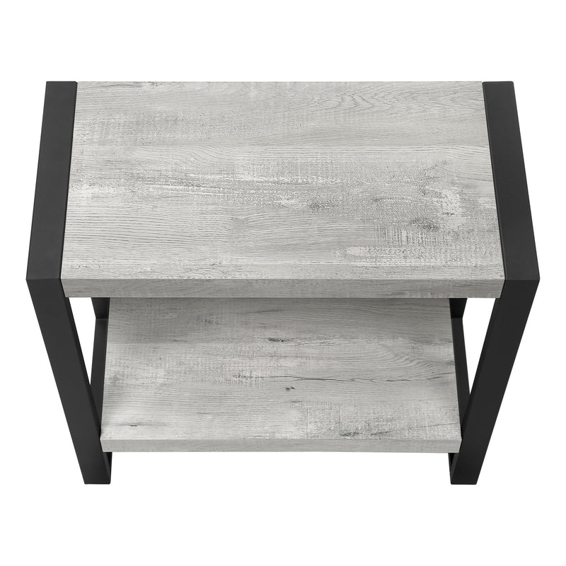 Monarch I 2857 Accent Table - Gray Reclaimed Wood-Look/Black Metal IMAGE 5