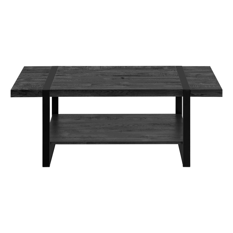 Monarch I 2860 Coffee Table - Black Reclaimed Wood-Look/Black Metal IMAGE 4