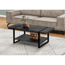 Monarch I 2860 Coffee Table - Black Reclaimed Wood-Look/Black Metal IMAGE 8