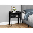 Monarch I 3590 Accent Table - Black Marble/Black Metal IMAGE 3