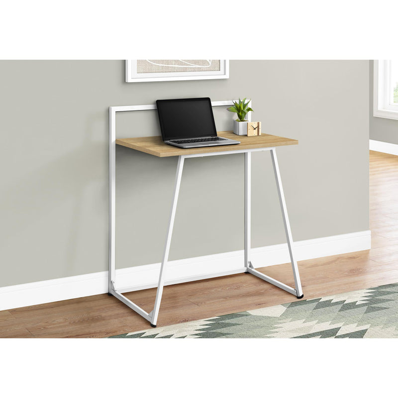 Monarch I 7119 Computer Desk - Juvenile Natural/White Metal IMAGE 2