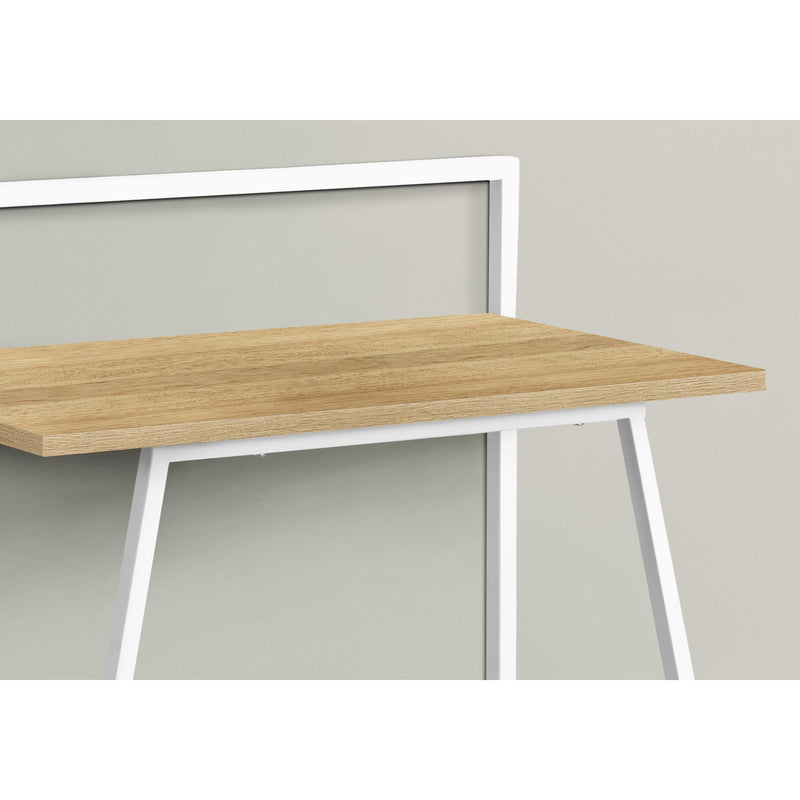 Monarch I 7119 Computer Desk - Juvenile Natural/White Metal IMAGE 3