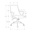 Monarch I 7294 Office Chair - White/Grey Mesh IMAGE 11