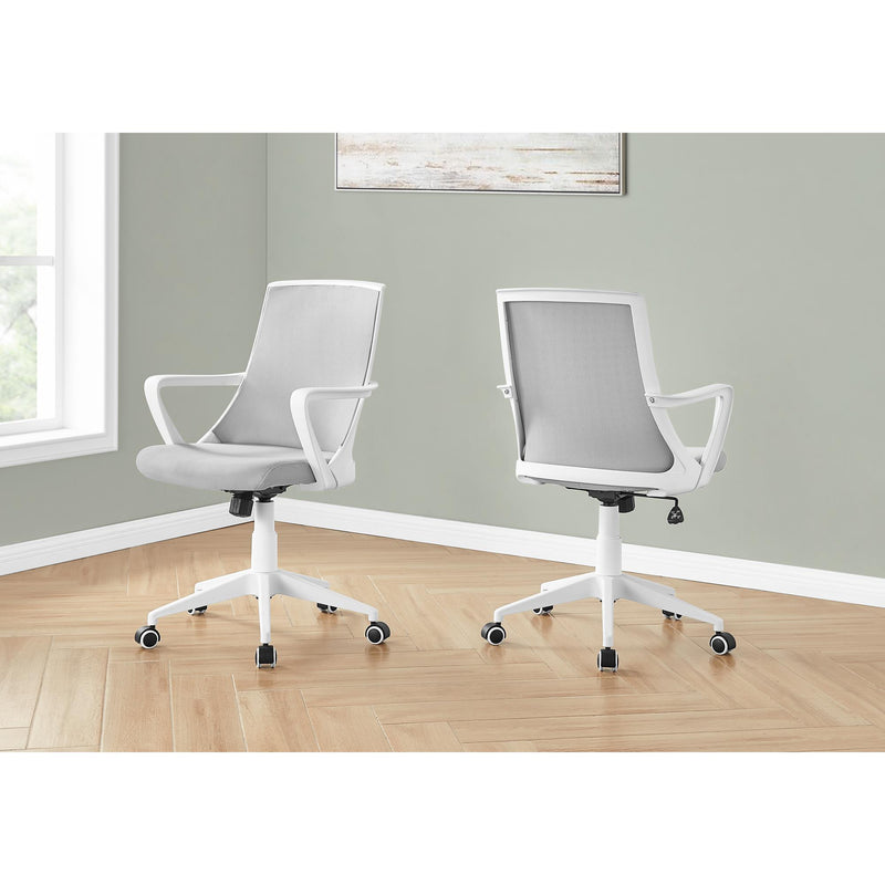 Monarch I 7294 Office Chair - White/Grey Mesh IMAGE 9
