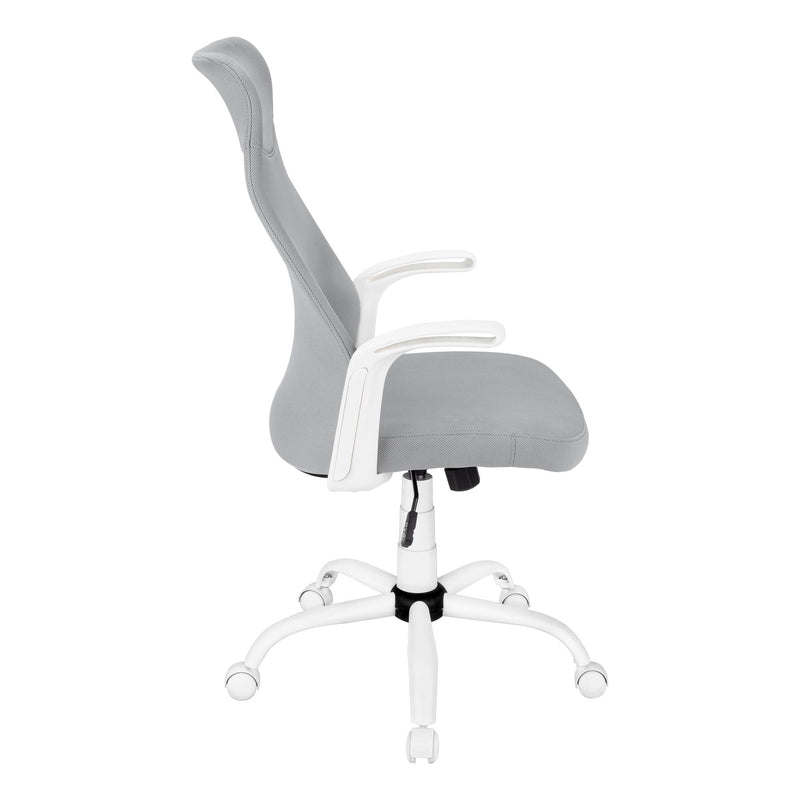 Monarch I 7324 Office Chair - White/Grey Fabric IMAGE 4
