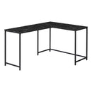Monarch I 7396 Computer Desk - Black Marble/Black Metal IMAGE 1