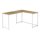 Monarch I 7397 Computer Desk - Natural/White Metal IMAGE 1