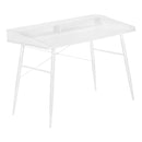Monarch I 7535 Computer Desk - White/White Metal IMAGE 1