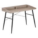 Monarch I 7536 Computer Desk - Dark Taupe/Black Metal IMAGE 1