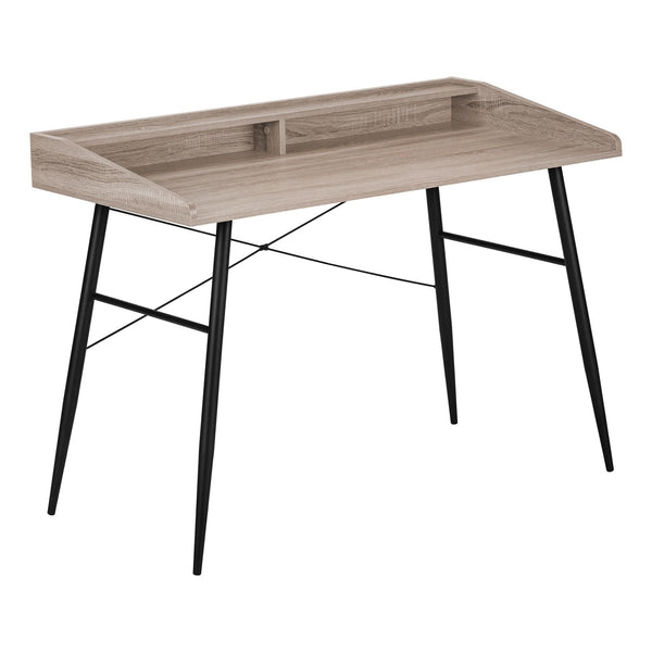 Monarch I 7536 Computer Desk - Dark Taupe/Black Metal IMAGE 1