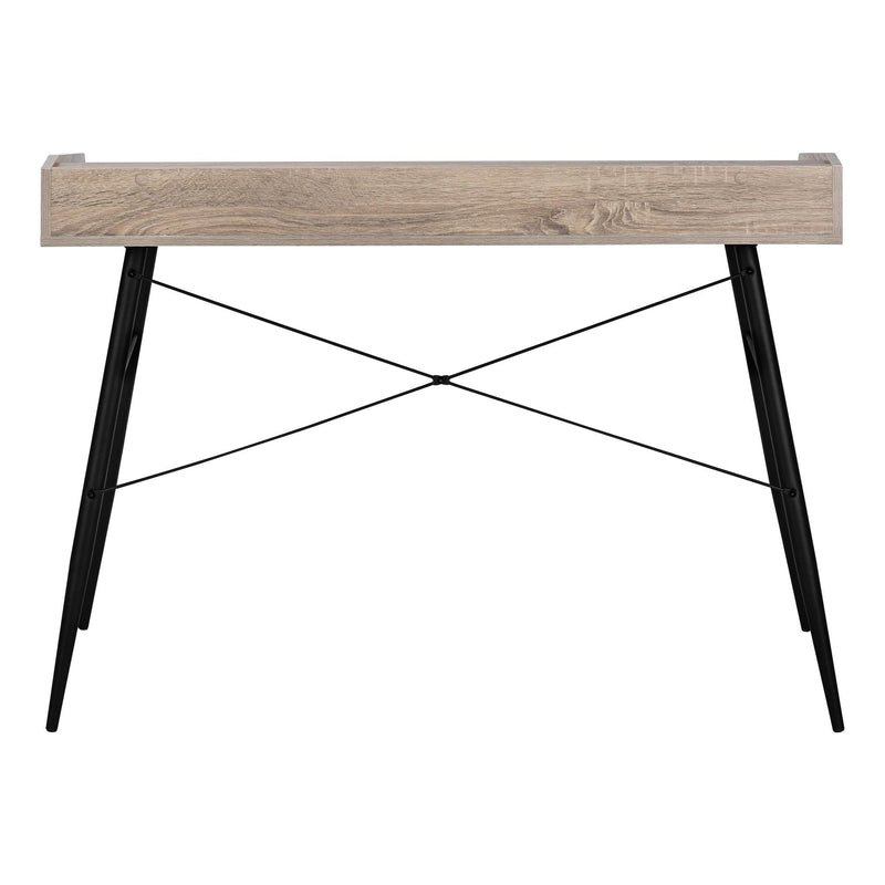 Monarch I 7536 Computer Desk - Dark Taupe/Black Metal IMAGE 5