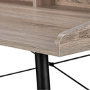 Monarch I 7536 Computer Desk - Dark Taupe/Black Metal IMAGE 6