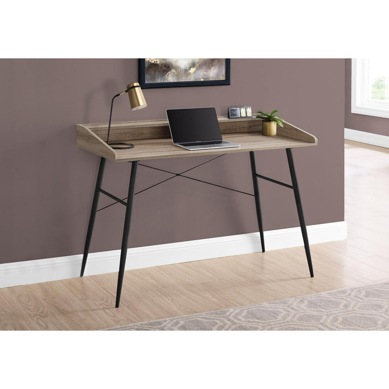 Monarch I 7536 Computer Desk - Dark Taupe/Black Metal IMAGE 8