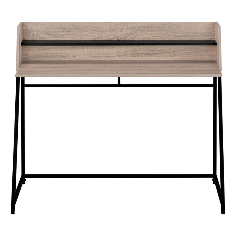 Monarch I 7546 Computer Desk - Dark Taupe/Black Metal IMAGE 2