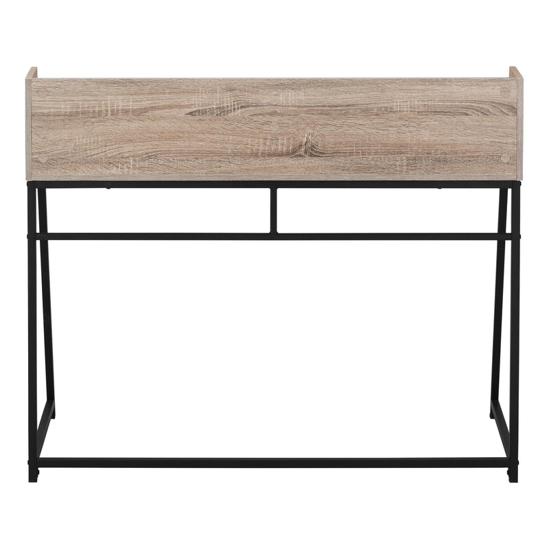 Monarch I 7546 Computer Desk - Dark Taupe/Black Metal IMAGE 4