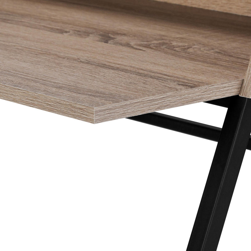 Monarch I 7546 Computer Desk - Dark Taupe/Black Metal IMAGE 6