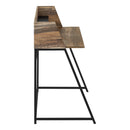 Monarch I 7548 Computer Desk - Brown Reclaimed Wood/Black Metal IMAGE 3