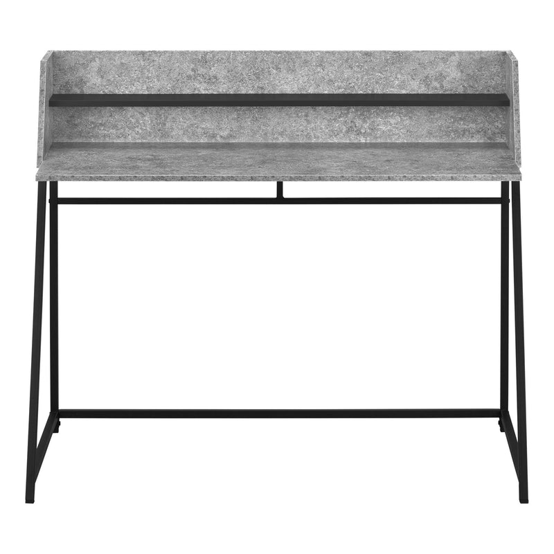 Monarch I 7550 Computer Desk - Grey Stone-Look/Black Metal IMAGE 2