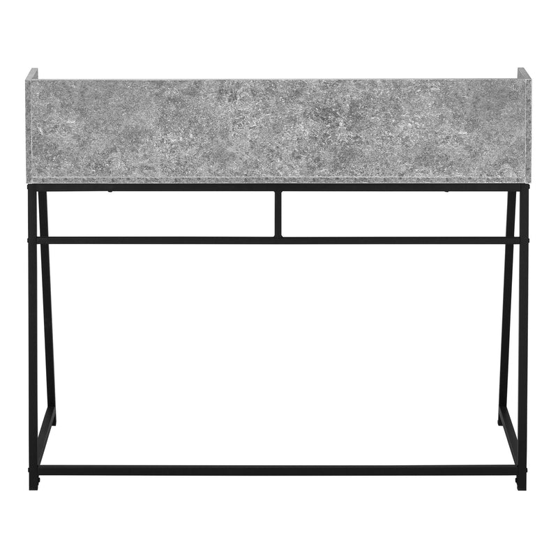 Monarch I 7550 Computer Desk - Grey Stone-Look/Black Metal IMAGE 4