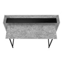 Monarch I 7550 Computer Desk - Grey Stone-Look/Black Metal IMAGE 5
