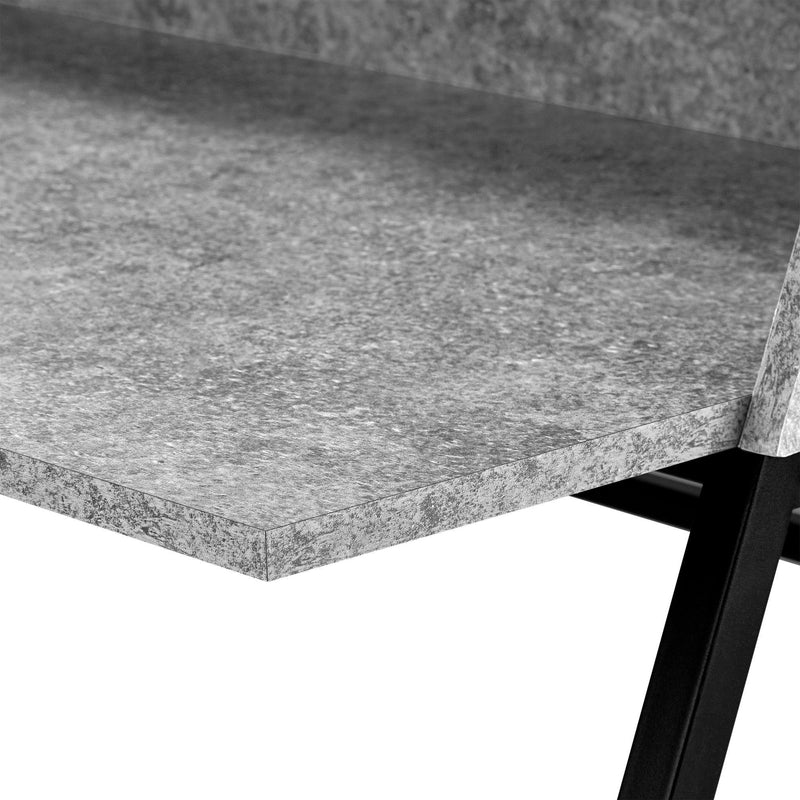 Monarch I 7550 Computer Desk - Grey Stone-Look/Black Metal IMAGE 6