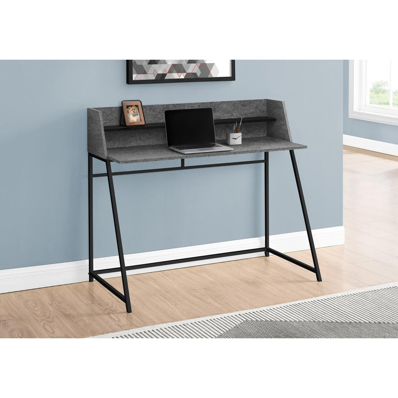 Monarch I 7550 Computer Desk - Grey Stone-Look/Black Metal IMAGE 8