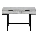 Monarch I 7553 Computer Desk - Grey/Black Metal IMAGE 2