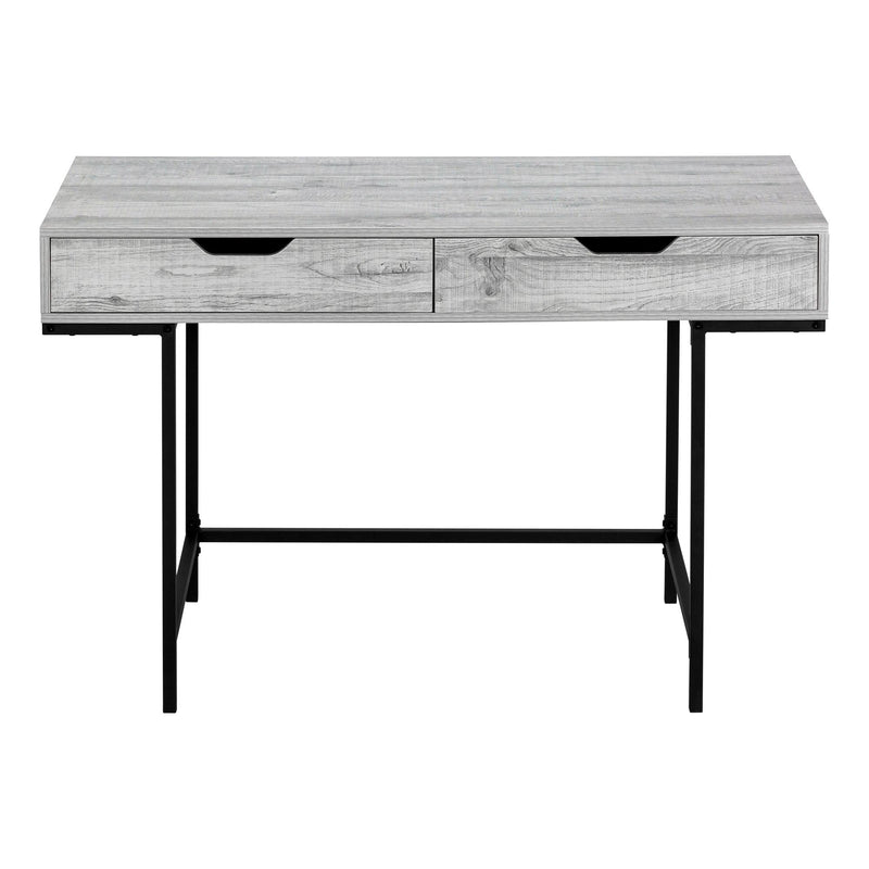 Monarch I 7553 Computer Desk - Grey/Black Metal IMAGE 2
