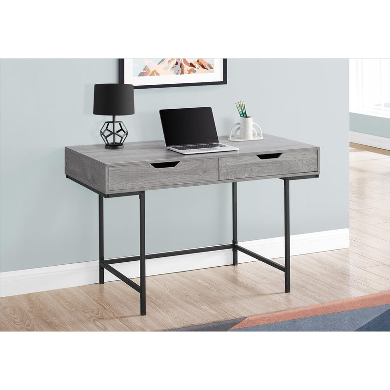 Monarch I 7553 Computer Desk - Grey/Black Metal IMAGE 9