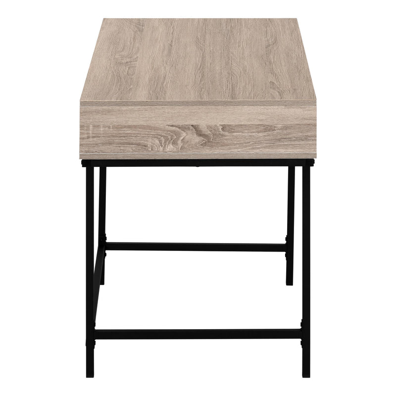 Monarch I 7555 Computer Desk - Dark taupe/Black Metal IMAGE 3