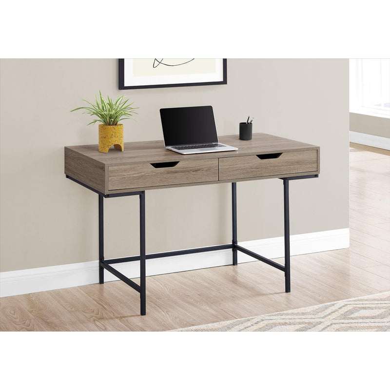 Monarch I 7555 Computer Desk - Dark taupe/Black Metal IMAGE 9