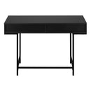 Monarch I 7556 Computer Desk - Black/Black Metal IMAGE 4