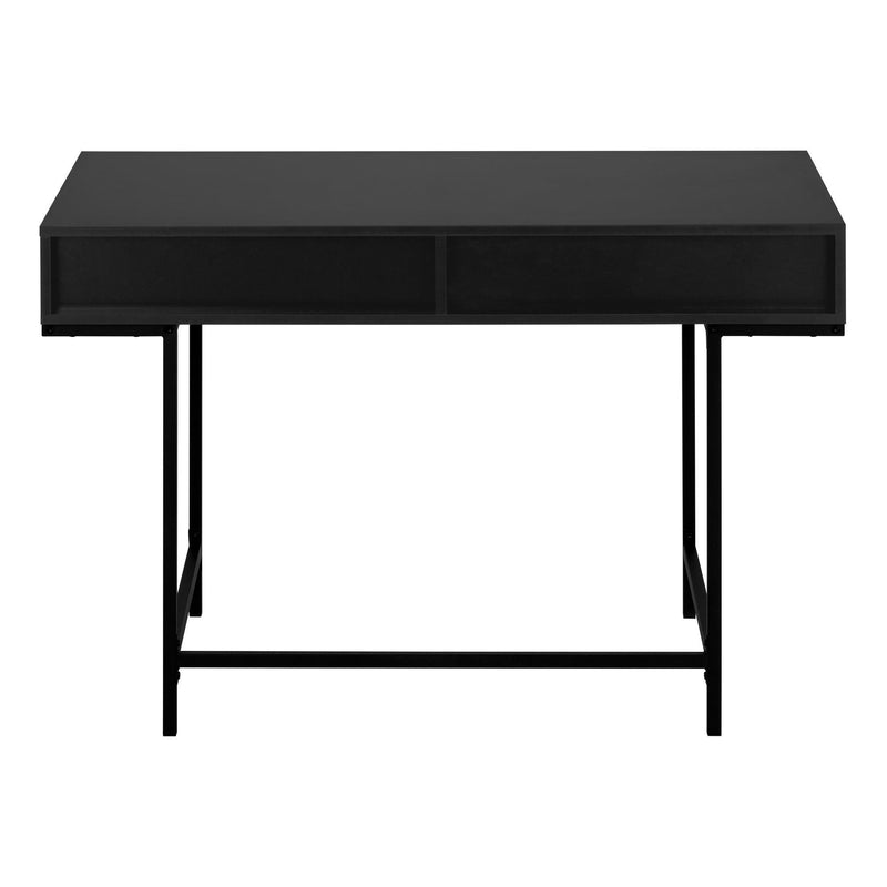 Monarch I 7556 Computer Desk - Black/Black Metal IMAGE 4