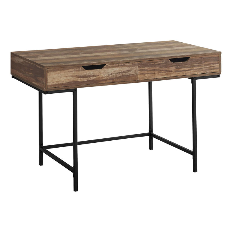 Monarch I 7557 Computer Desk - Brown Reclaimed Wood/Black Metal IMAGE 1