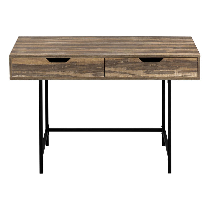 Monarch I 7557 Computer Desk - Brown Reclaimed Wood/Black Metal IMAGE 2