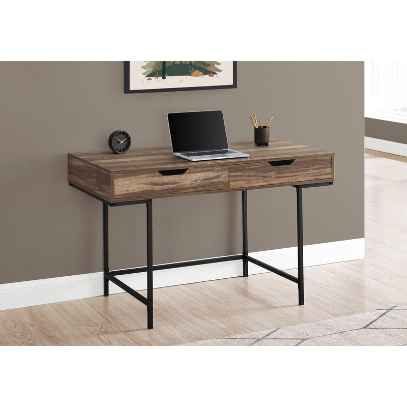 Monarch I 7557 Computer Desk - Brown Reclaimed Wood/Black Metal IMAGE 9