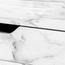 Monarch I 7558 Computer Desk - White Marble-Look/Black Metal IMAGE 6