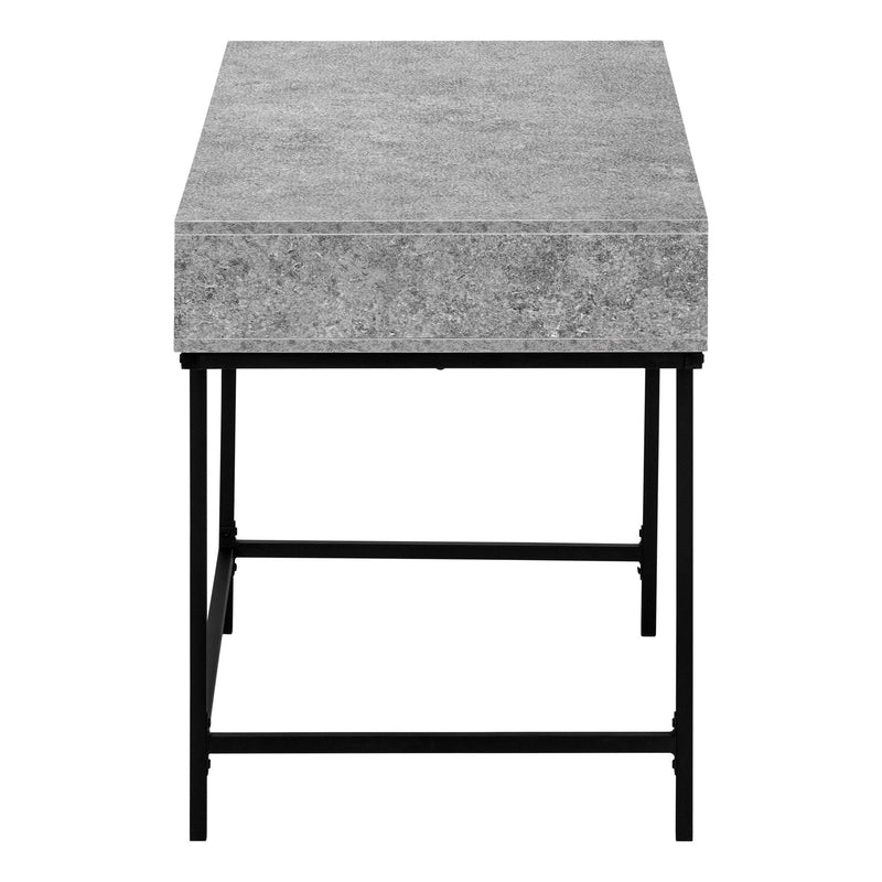 Monarch I 7559 Computer Desk - Gray Stone-Look/Black Metal IMAGE 3