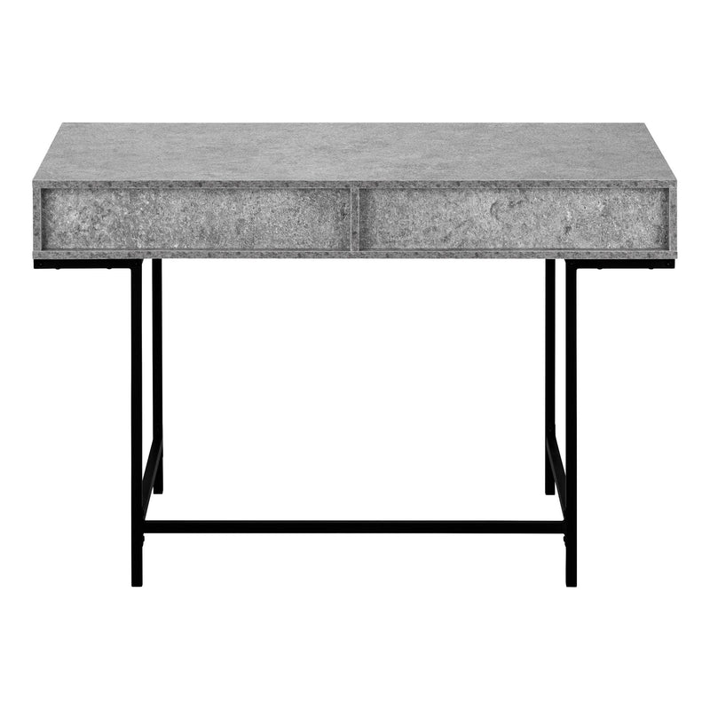 Monarch I 7559 Computer Desk - Gray Stone-Look/Black Metal IMAGE 4