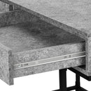 Monarch I 7559 Computer Desk - Gray Stone-Look/Black Metal IMAGE 7
