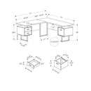 Monarch I 7610 Computer Desk - Walnut/Black Metal IMAGE 11