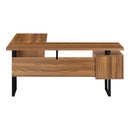 Monarch I 7610 Computer Desk - Walnut/Black Metal IMAGE 2